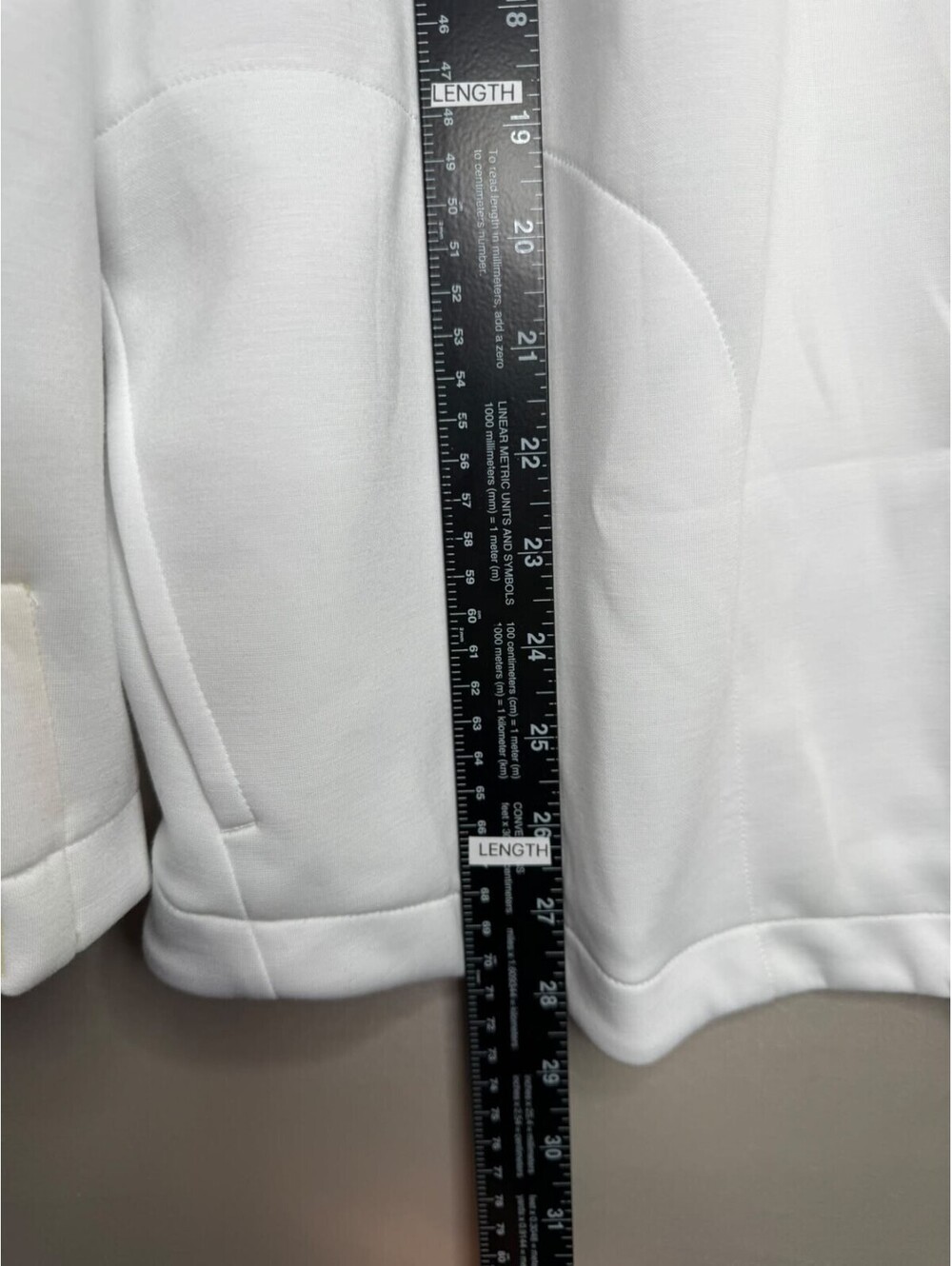 Isaac Mizrahi Live! Clubhouse Color-Block Scuba Knit Jacket Bright White Size 1X - Picture 6 of 7
